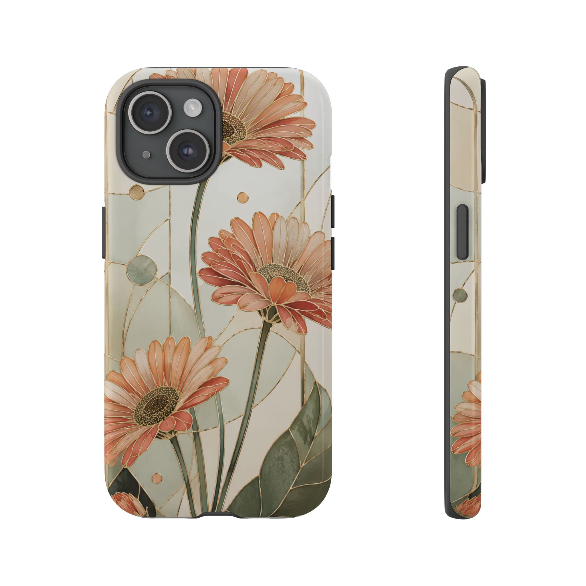 Gerbera Daisy iPhone Case | Stained Glass Floral iPhone Case