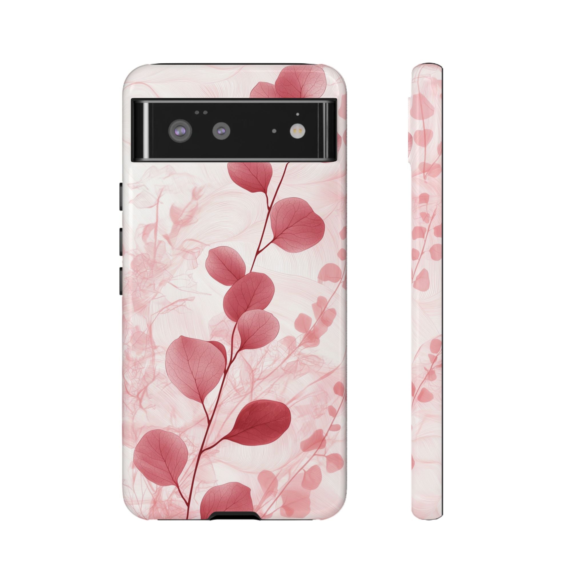 Pink Botanical Floral Eucalyptus Google Pixel Phone Case