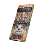 Cat in Colorful Top Hat Google Pixel Case — Whimsical Cat Art iPhone Case