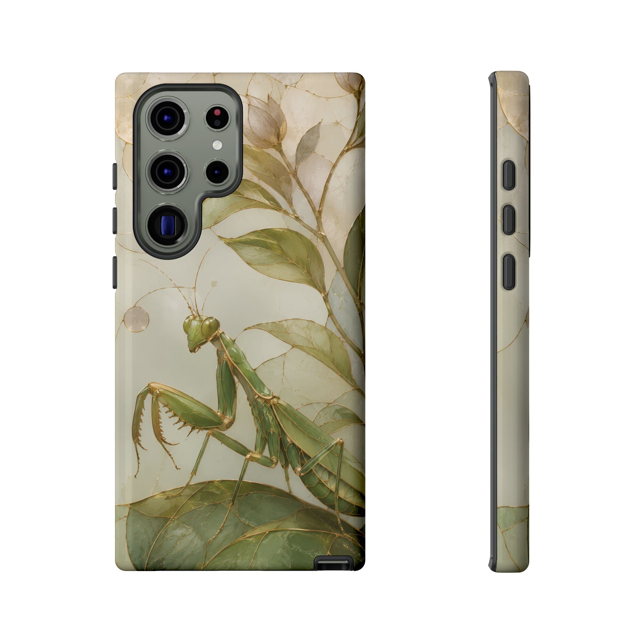 Praying Mantis Samsung Galaxy Phone Case | Stained Glass Insect Phone Case