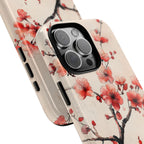 Cherry Blossom iPhone Case | Floral Tough Case with Pink Blossom Branch Design