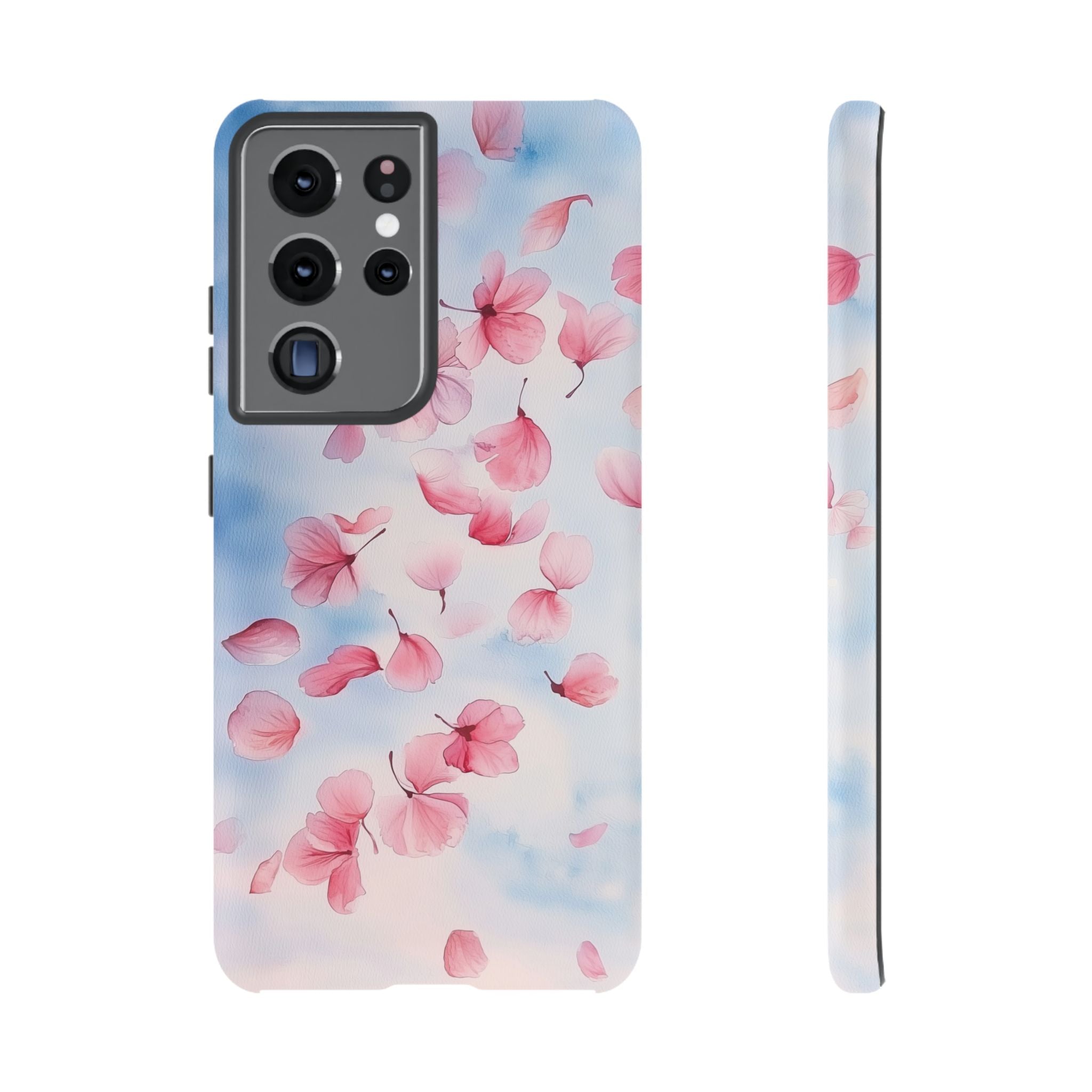 Floral Petal Tough Samsung Galaxy Case | Pink Falling Blossoms