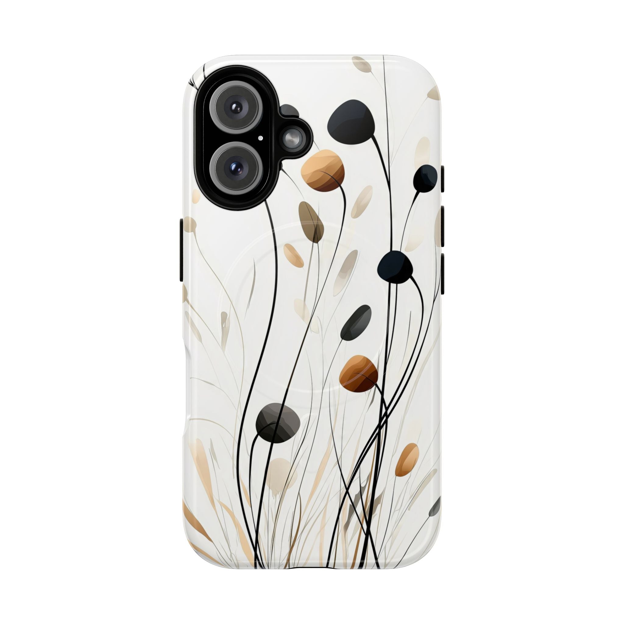 Custodia MagSafe per iPhone Floral Breeze | Design botanico neutro minimale