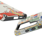 Stylish Riviera Samsung Galaxy Phone Case | Chic Retro Woman in Convertible Design