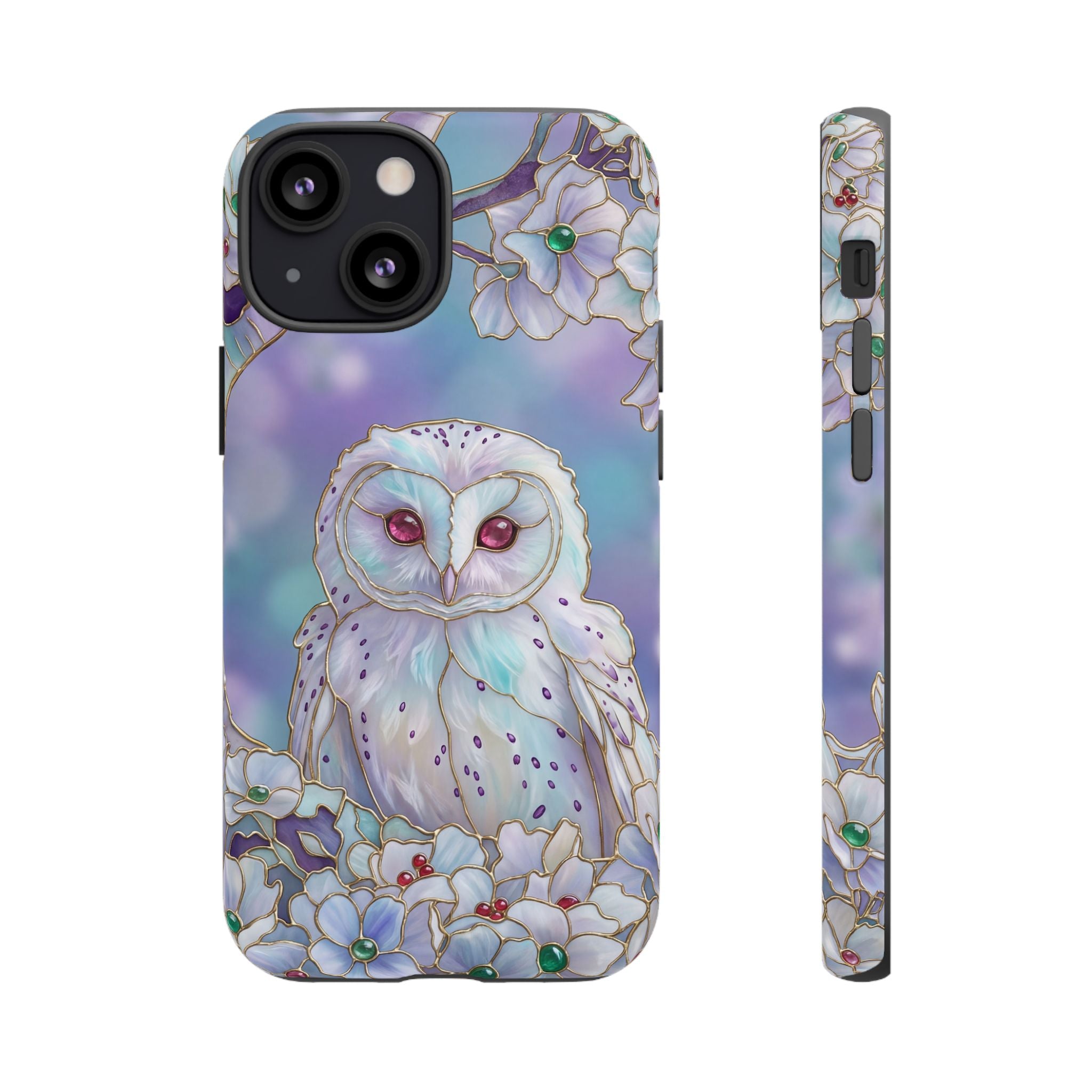 Mystic Owl Floral iPhone Case | Pastel Night Garden Protective Cover