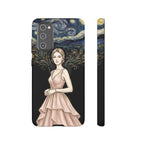 Art Nouveau Starry Night Samsung Galaxy Phone Case | Elegant Woman Illustration Tough Case