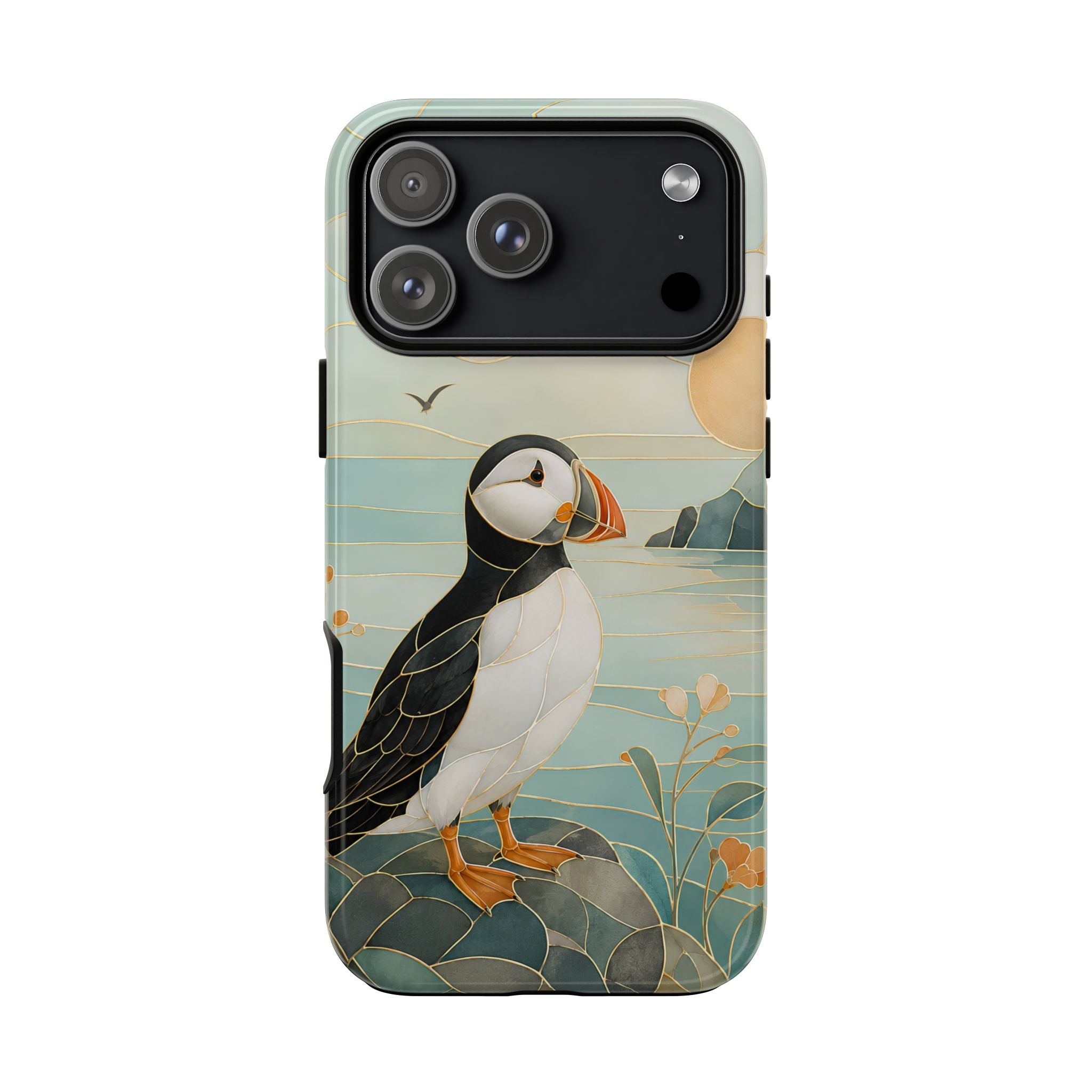 Puffin Coastal iPhone Case | Seaside Bird Art iPhone Case