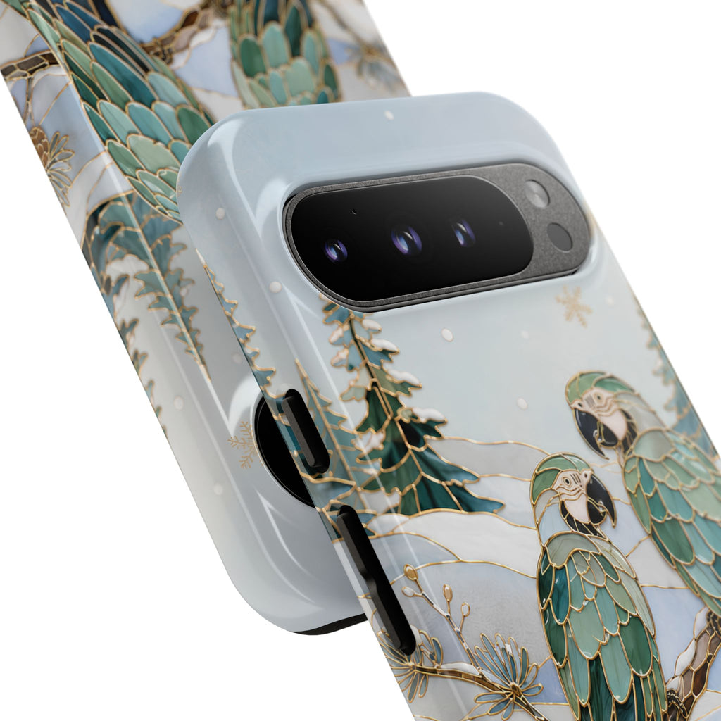 Parrot Google Pixel Phone Case | Winter Bird Phone Case