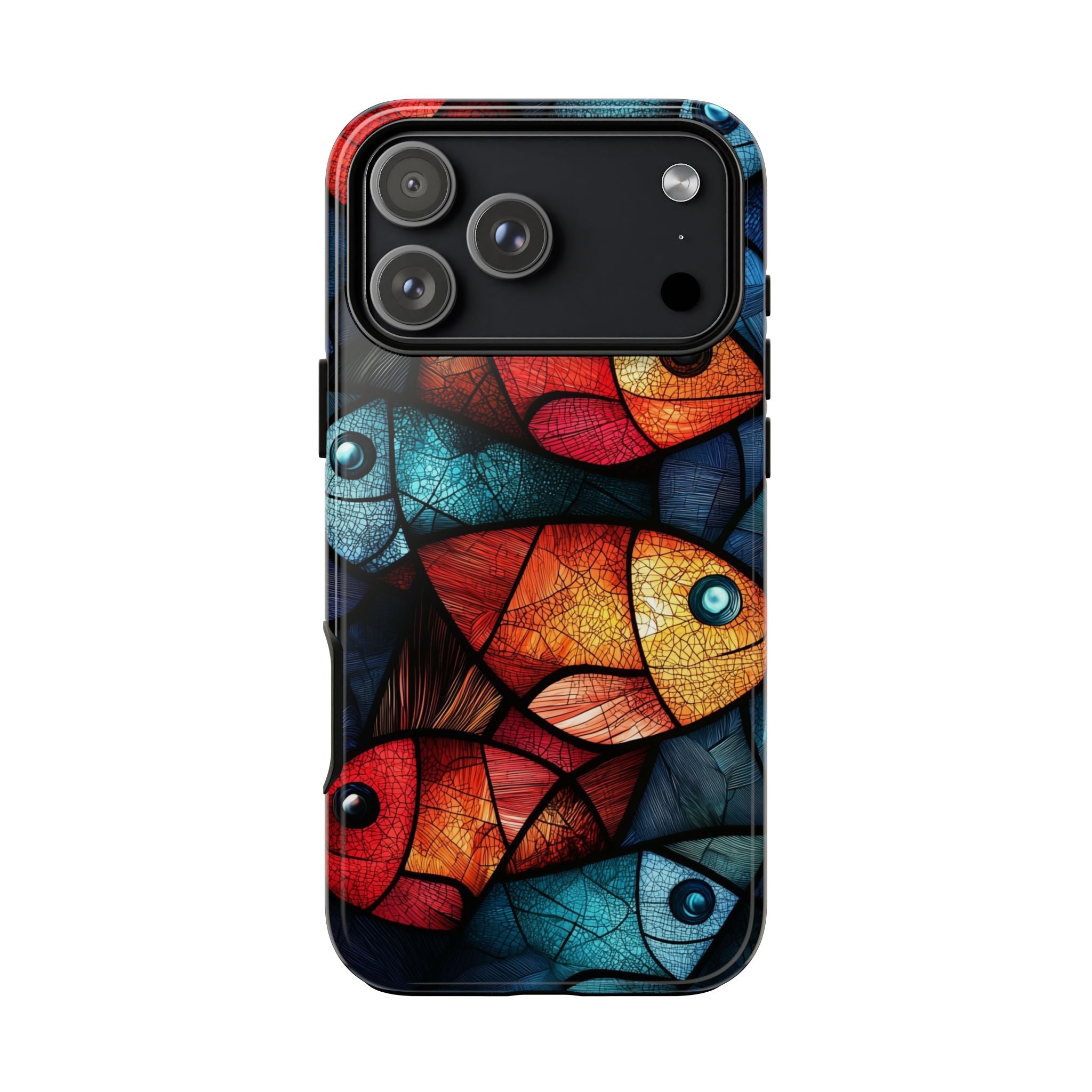 Fish Mosaic Tough iPhone Case — Colourful Artistic Fish Pattern