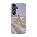 Lavender Field Samsung Galaxy Phone Case | Vintage Travel Illustration Protective Case