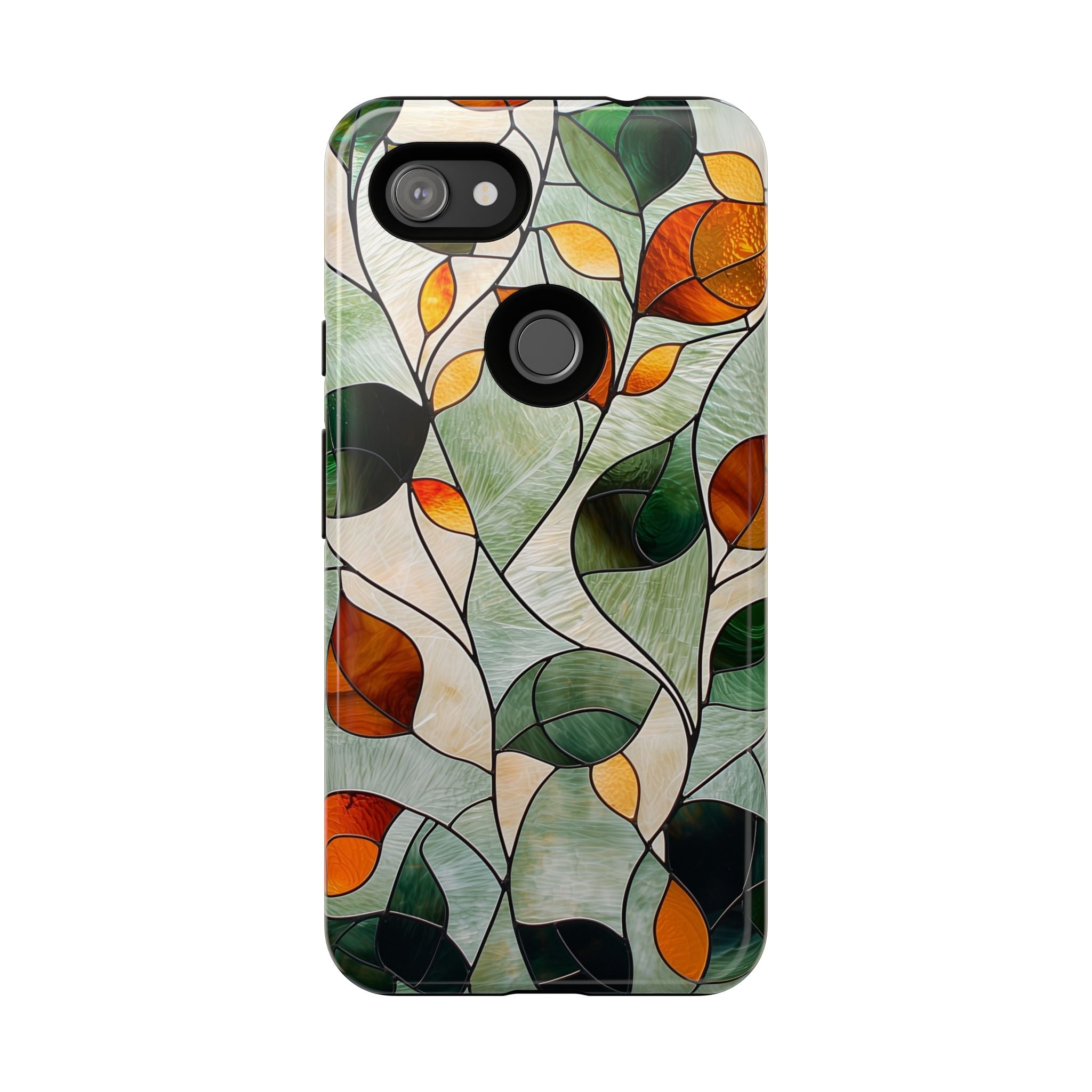 Autumn Stained Glass Leaf Google Pixel Case