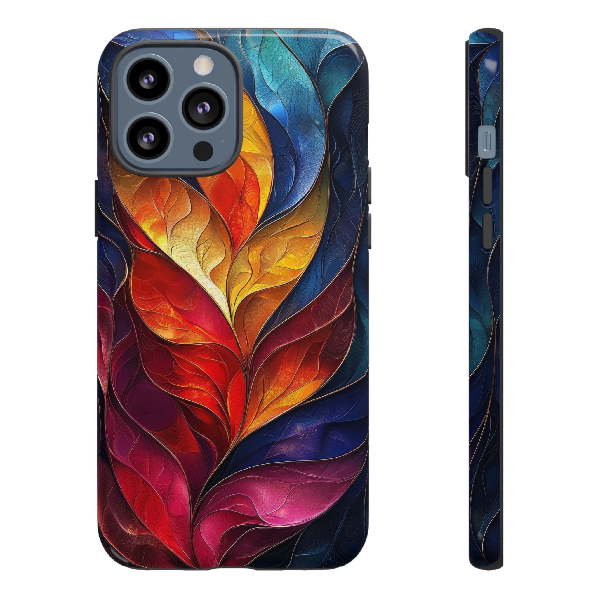 Abstract Colourful Leaf iPhone Case