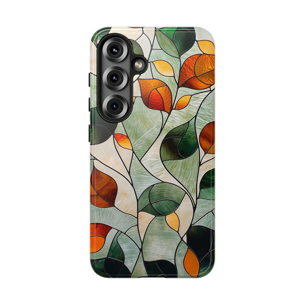 Autumn Stained Glass Leaf Samsung Galaxy Case