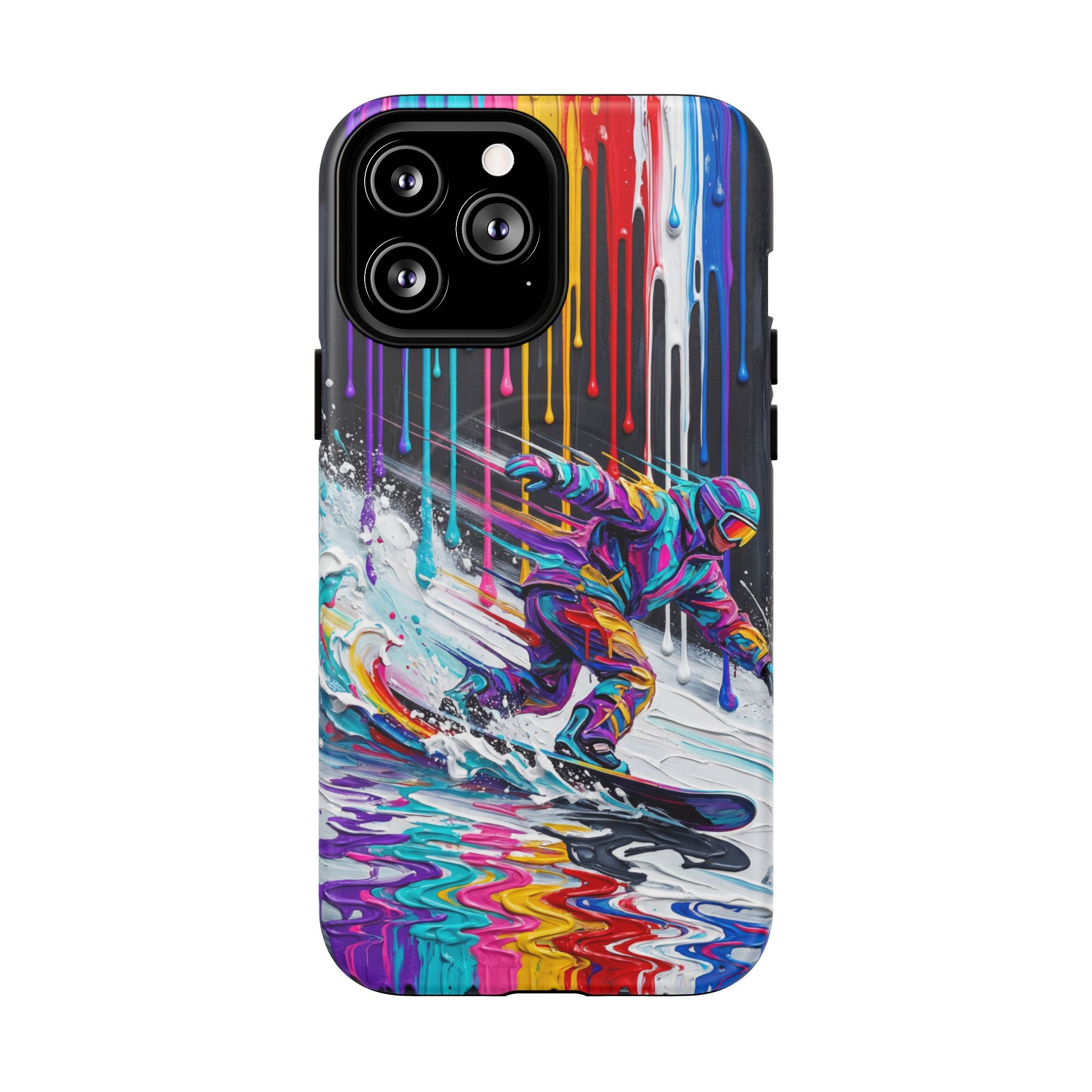 Colourful Snowboarder Art MagSafe iPhone Case