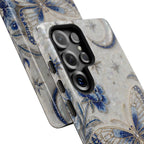 Blue Moon Butterfly Samsung Galaxy Phone Case | Floral Protective Tough Case