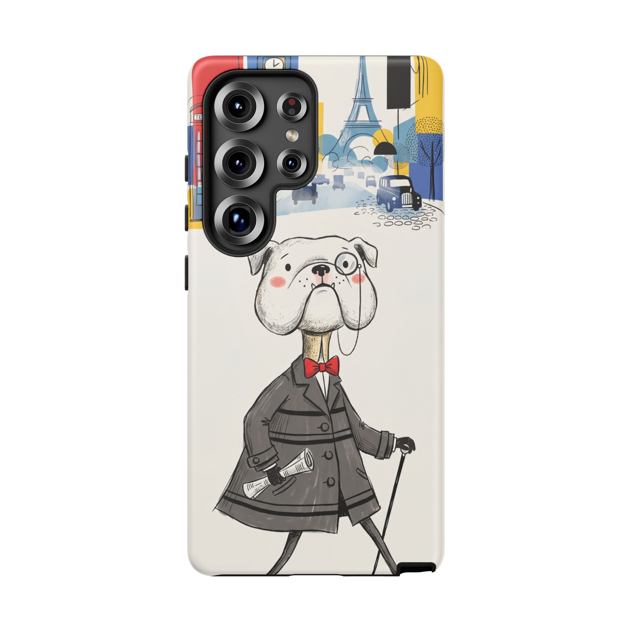 Vintage Dapper Gentleman Bulldog Samsung Galaxy Phone Case
