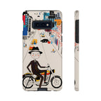 Custodia per telefono Samsung Galaxy "Vintage Grandpa Rider Motorcycle" | Paesaggio urbano illustrato