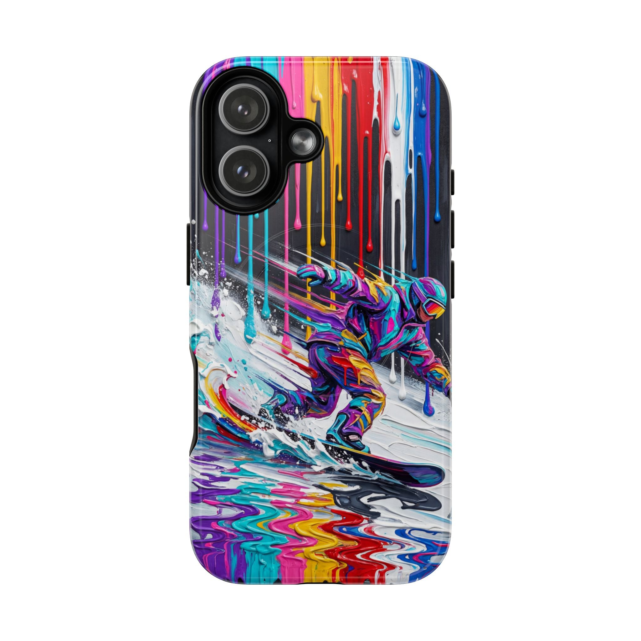 Colourful Snowboarder Art MagSafe iPhone Case