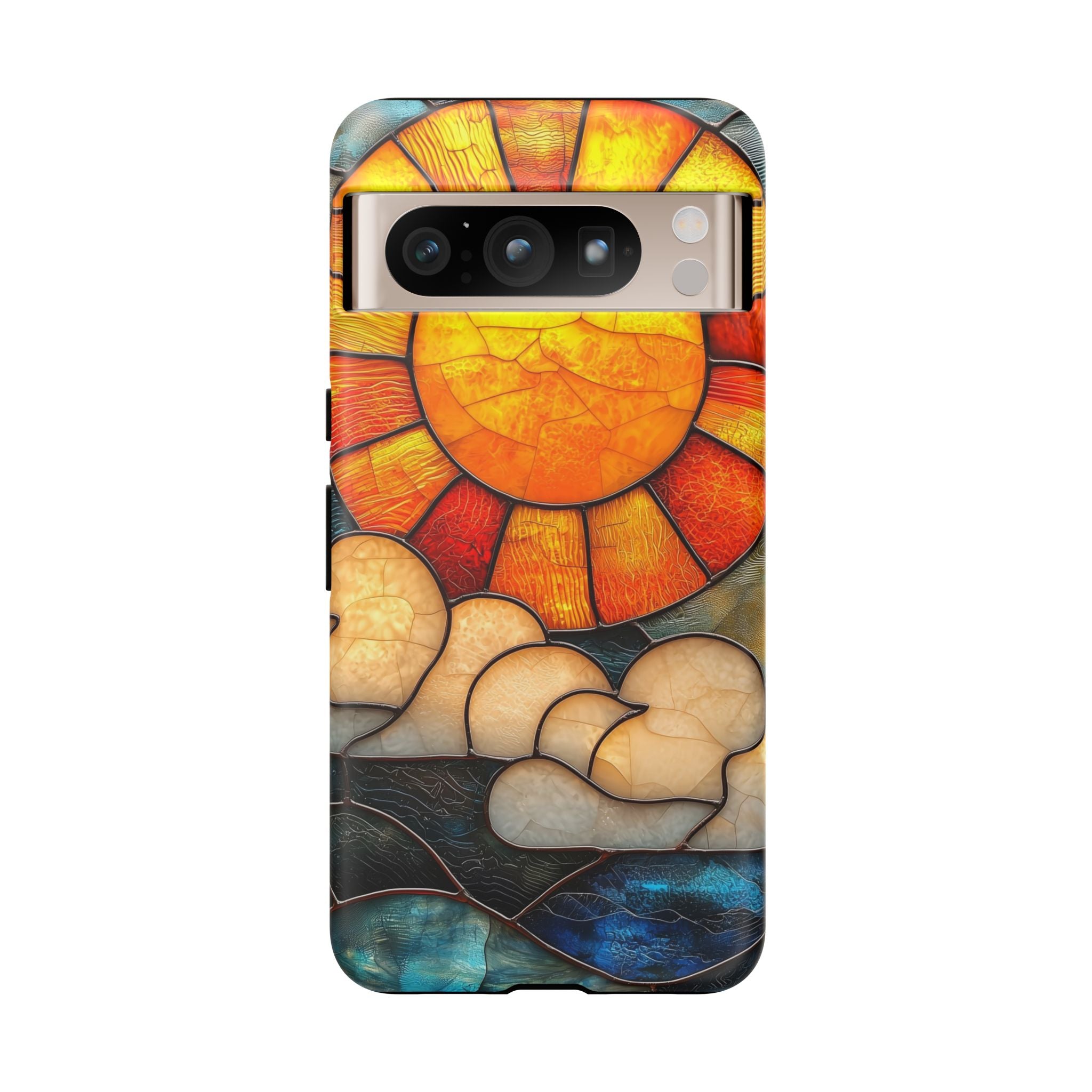 Stained Glass Sun & Clouds Google Pixel Case