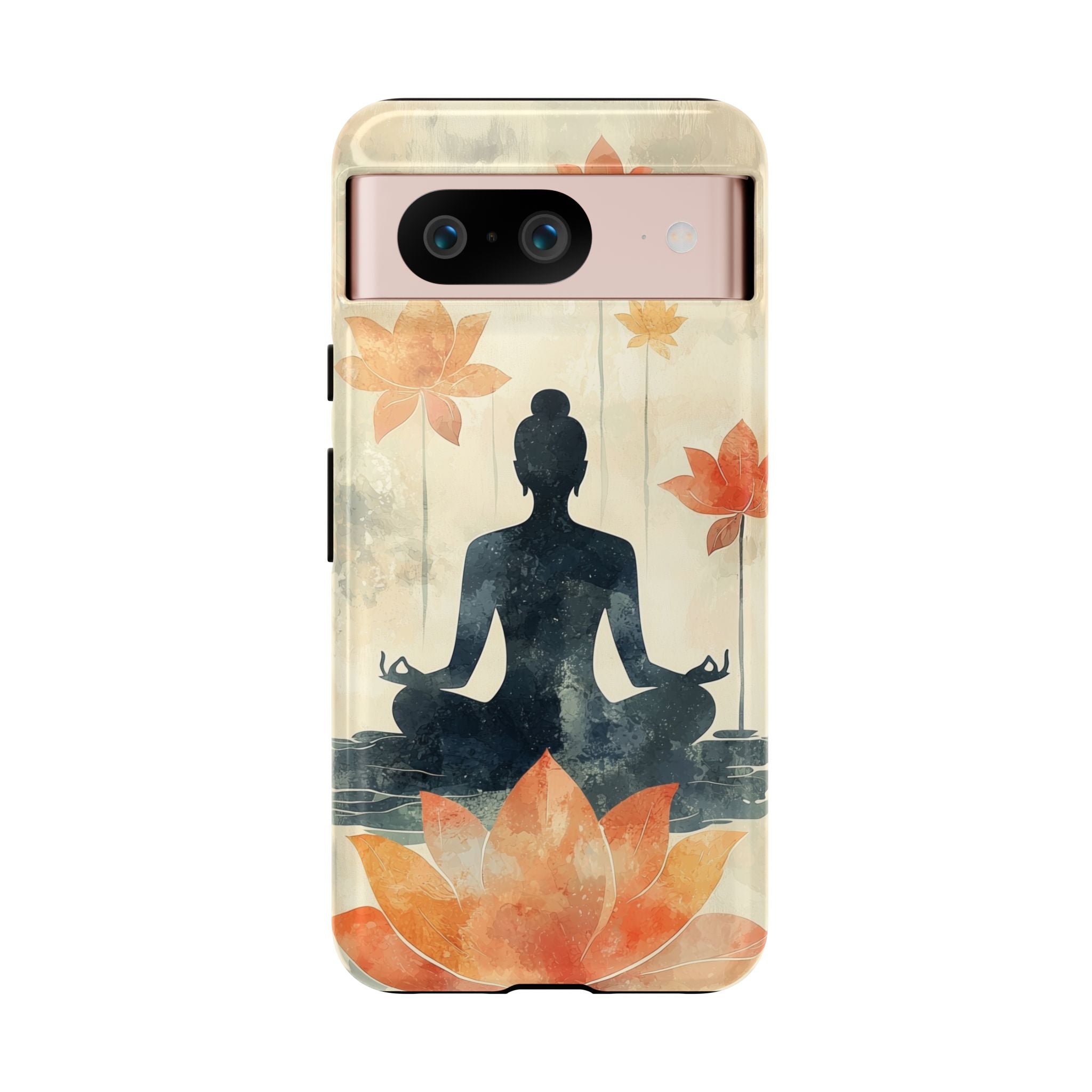 Yoga Lotus Google Pixel Case | Meditative Silhouette