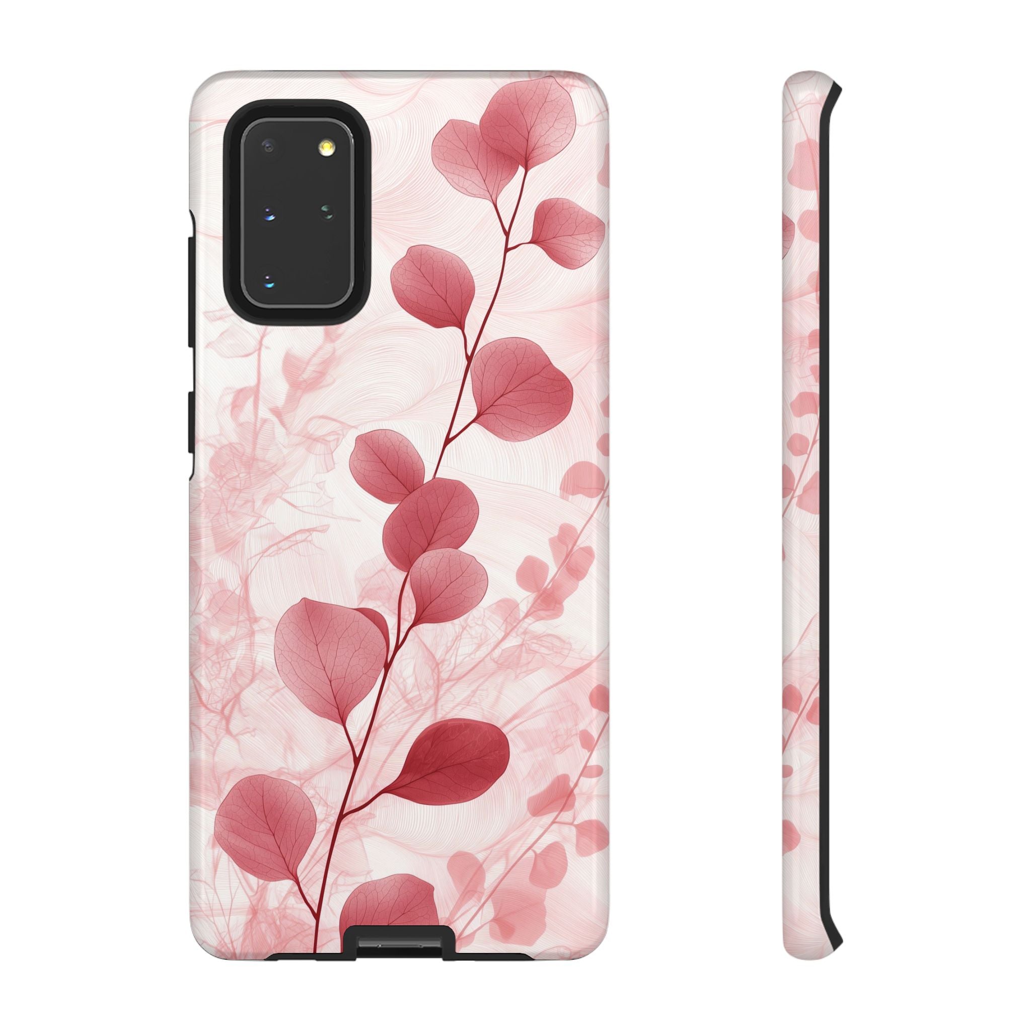 Pink Botanical Floral Eucalyptus Samsung Galaxy Phone Case