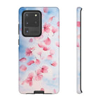 Floral Petal Tough Samsung Galaxy Case | Pink Falling Blossoms