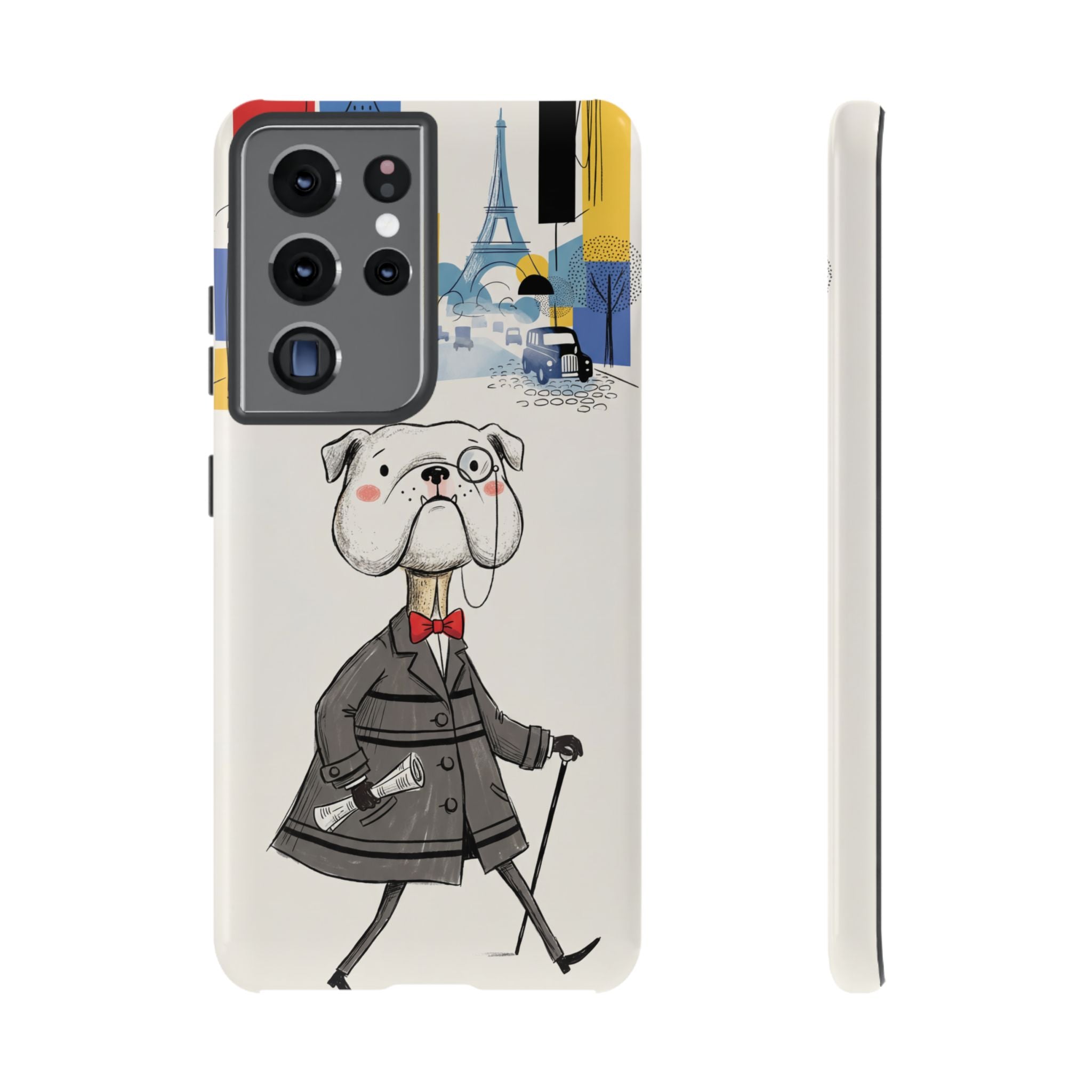 Vintage Dapper Gentleman Bulldog Samsung Galaxy Phone Case