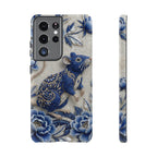 Asian Zodiac Rat Samsung Galaxy Phone Case | Blue & White Porcelain Art Slim Protective iPhone Case | Year of the Rat Gift