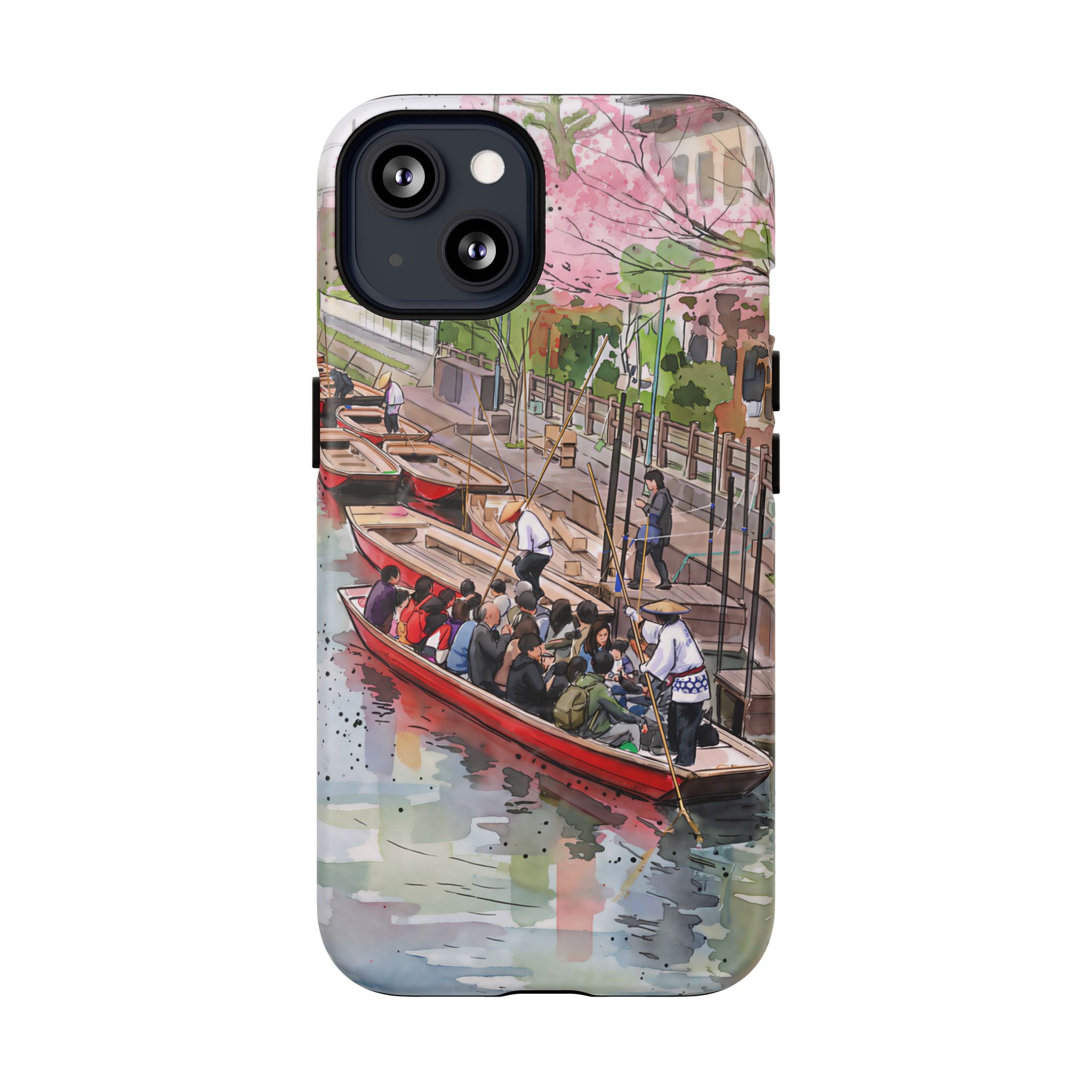 Japan Canal Boat Serenity | Art MagSafe iPhone Case