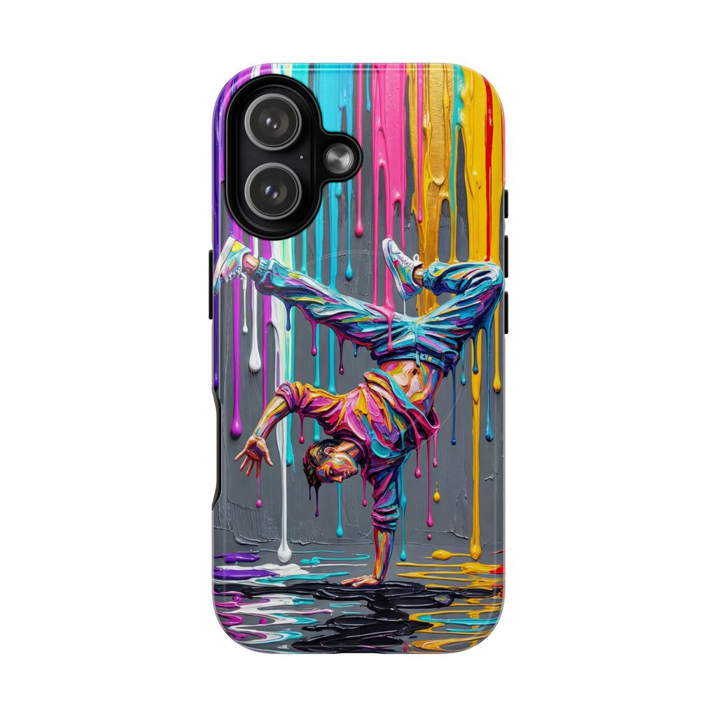 Custodia Resistente per Telefono MagSafe con Graffiti Breakdancer Colorato