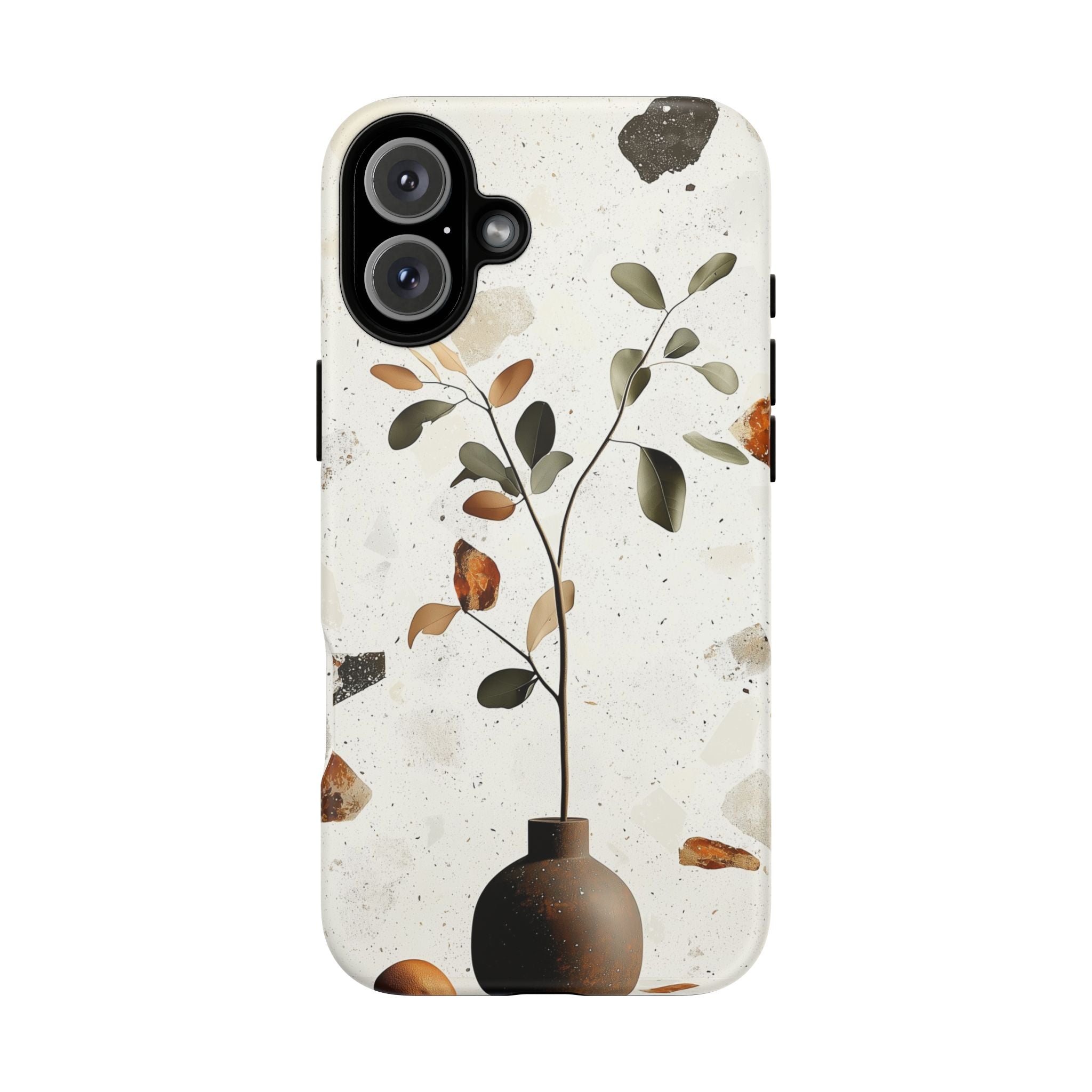 Floral Terrazzo iPhone Case | Minimal Vase Botanical
