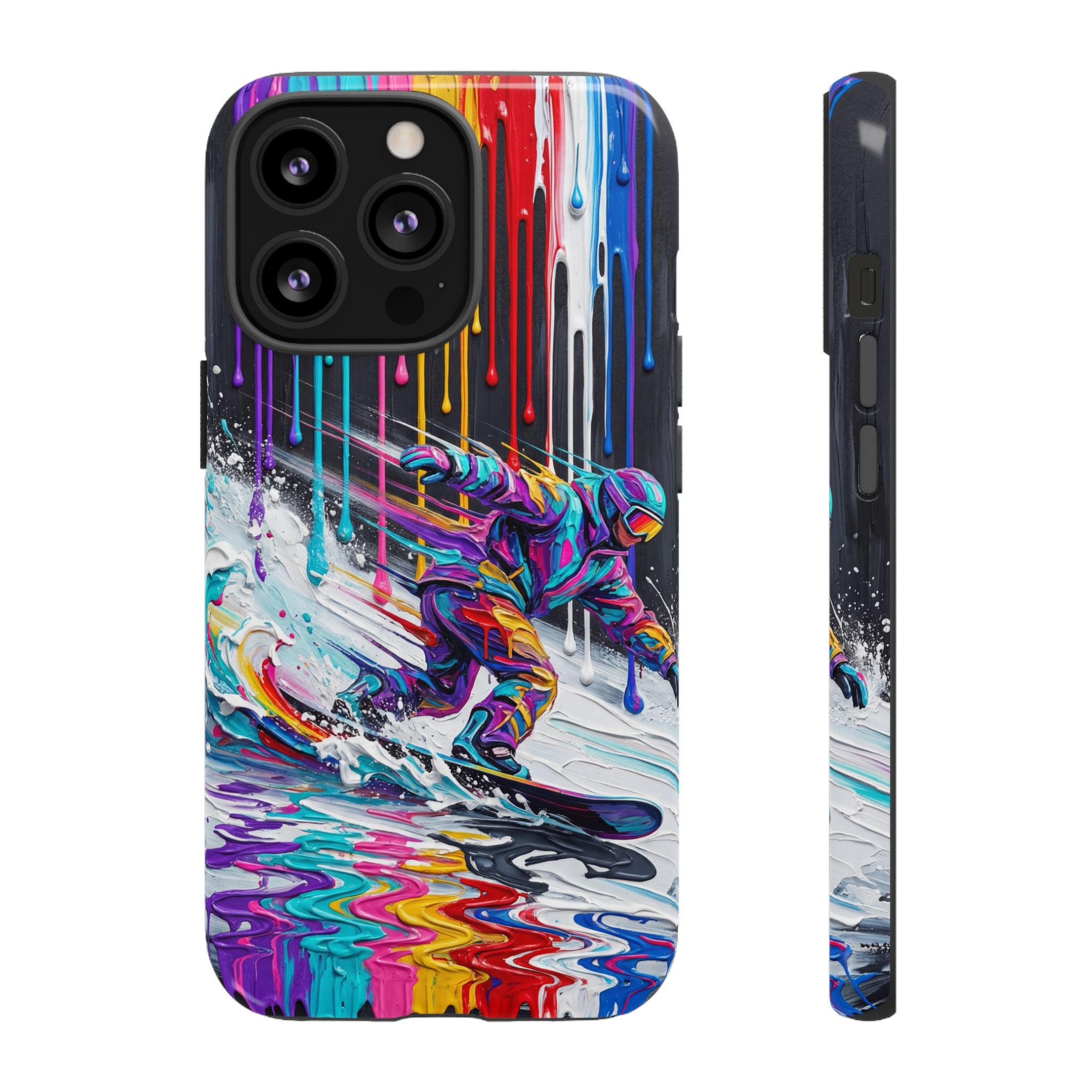 Colourful Snowboarder Art iPhone Case