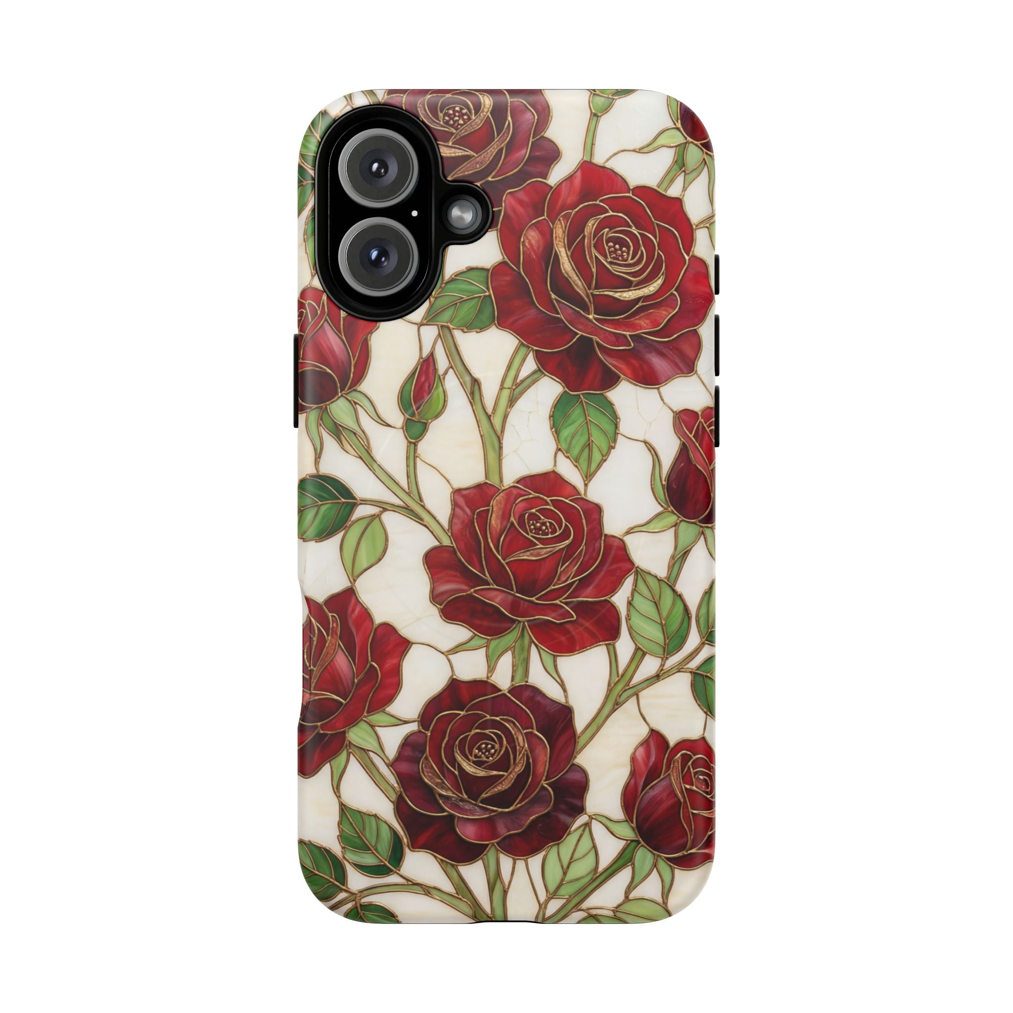 Rose Vines Tough MagSafe Phone Case — Floral Protective iPhone Cover
