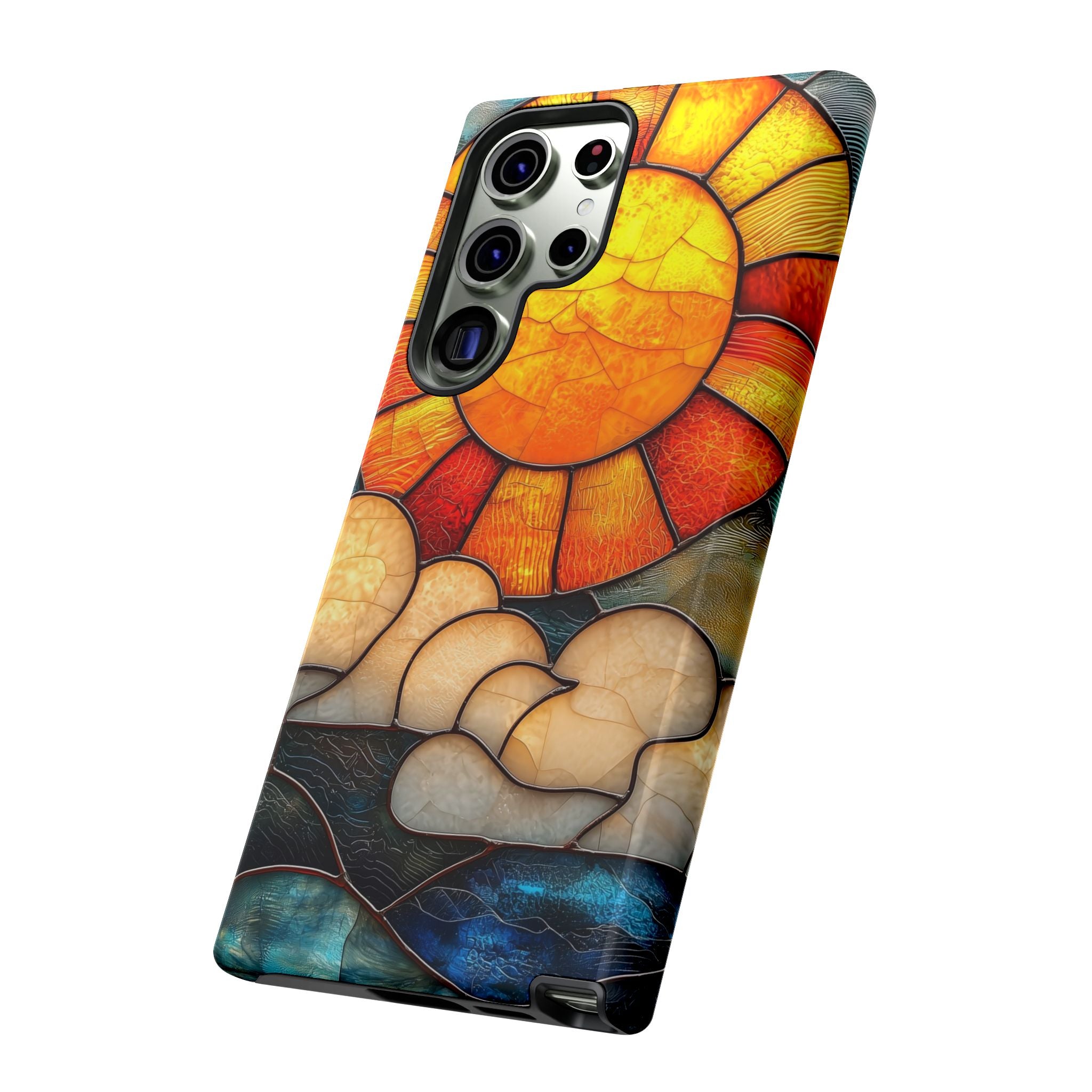 Stained Glass Sun & Clouds Samsung Galaxy Case