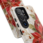 Poinsettia Samsung Galaxy Phone Case | Christmas Floral Cover