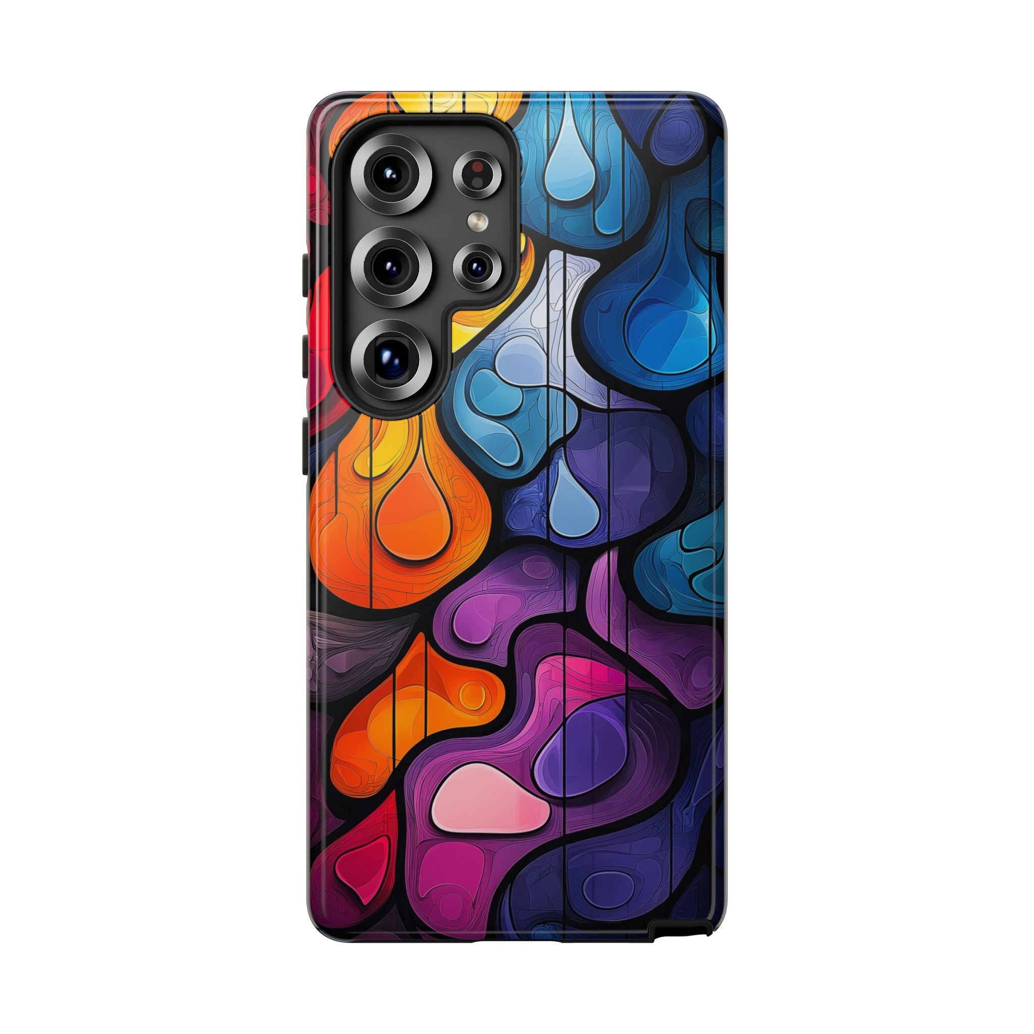 Abstract Colourful Drop Samsung Galaxy Case — Vibrant Stained-Glass