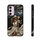 Samsung Galaxy Phone Case | Elegant Black Woman in Flowing Dress by the Sea