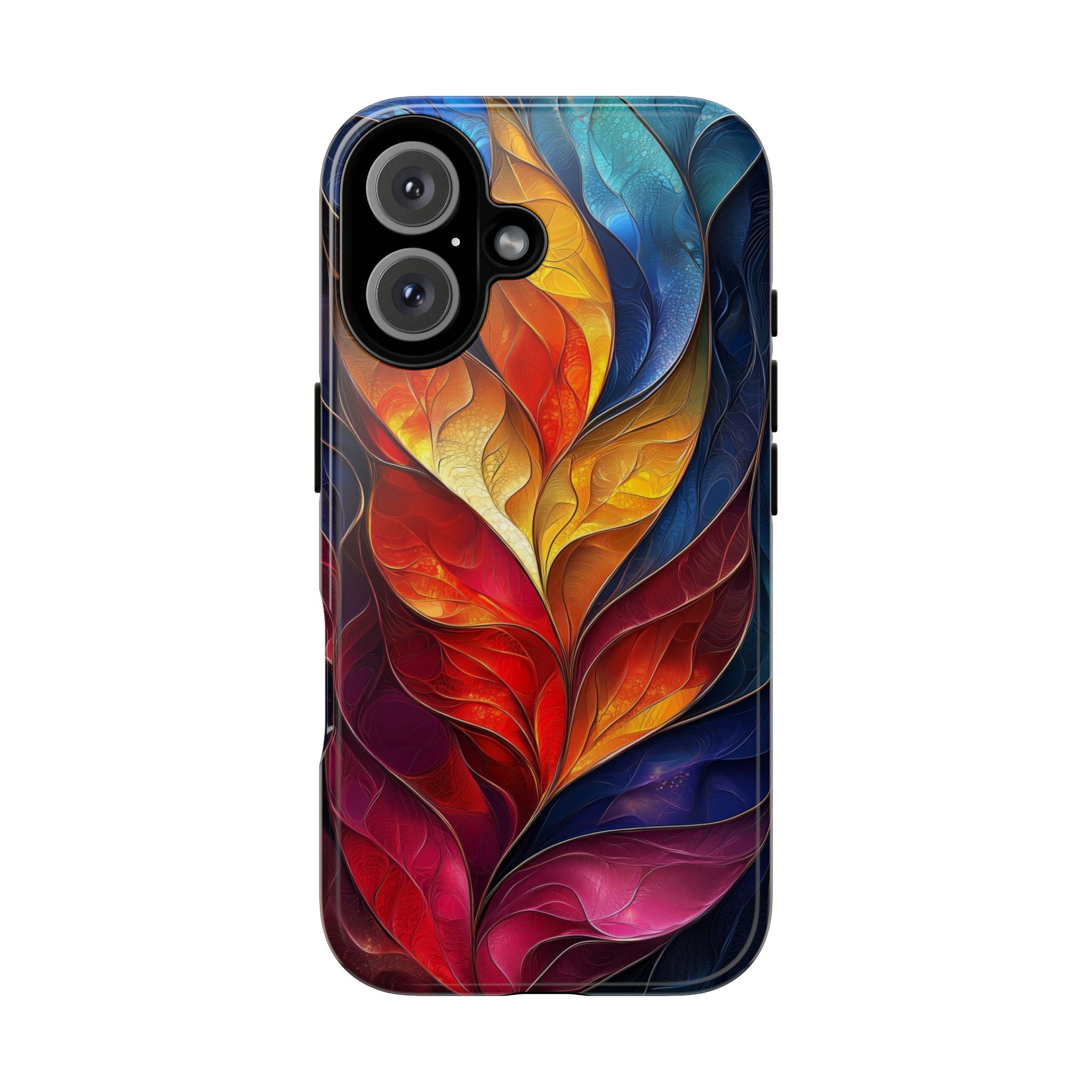 Abstract Colourful Leaf iPhone Case