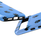 Blue Paw Print Tough Google Pixel Case — Protective Dog & Cat Lover Cover