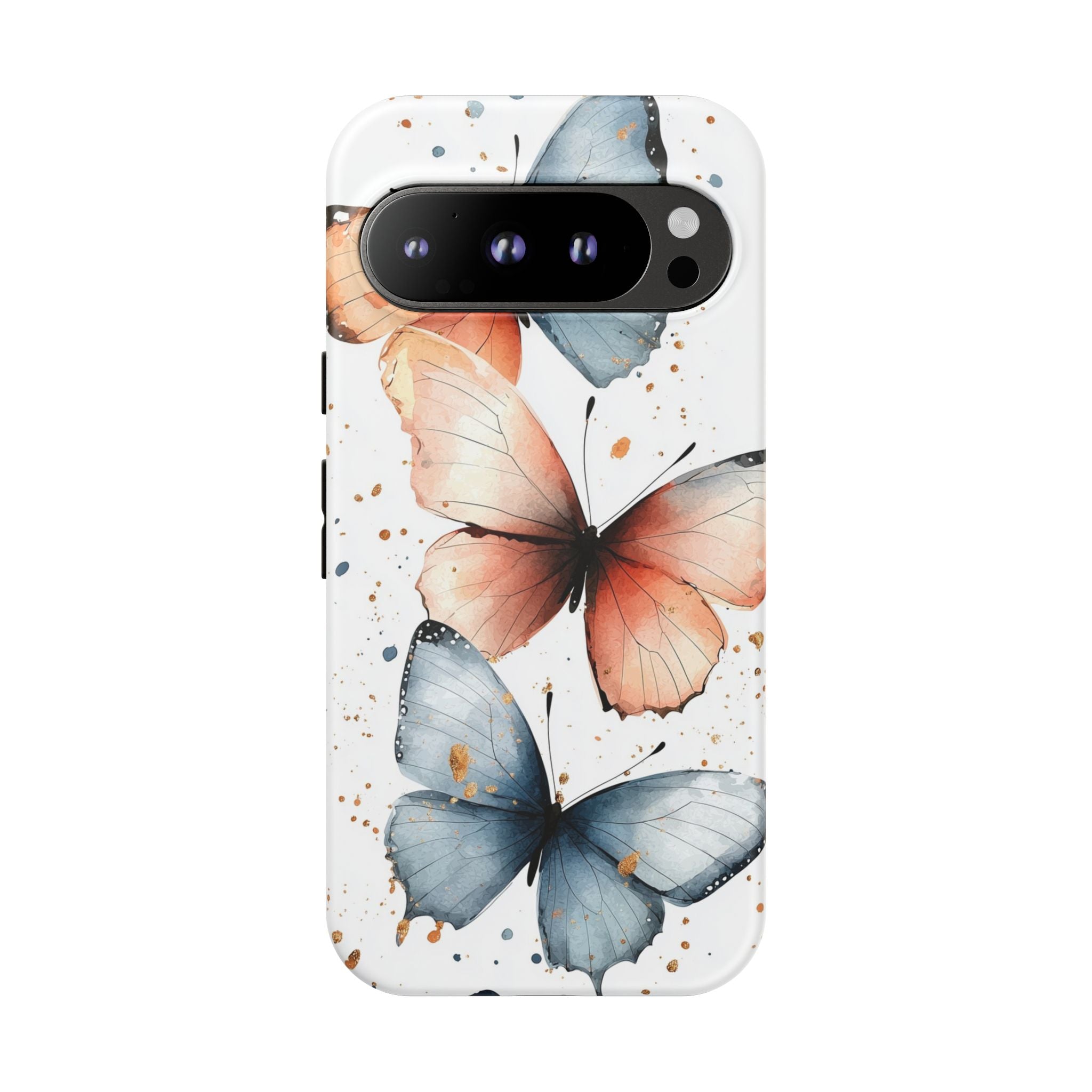Watercolour Blue & Peach Butterfly Tough Google Pixel Case