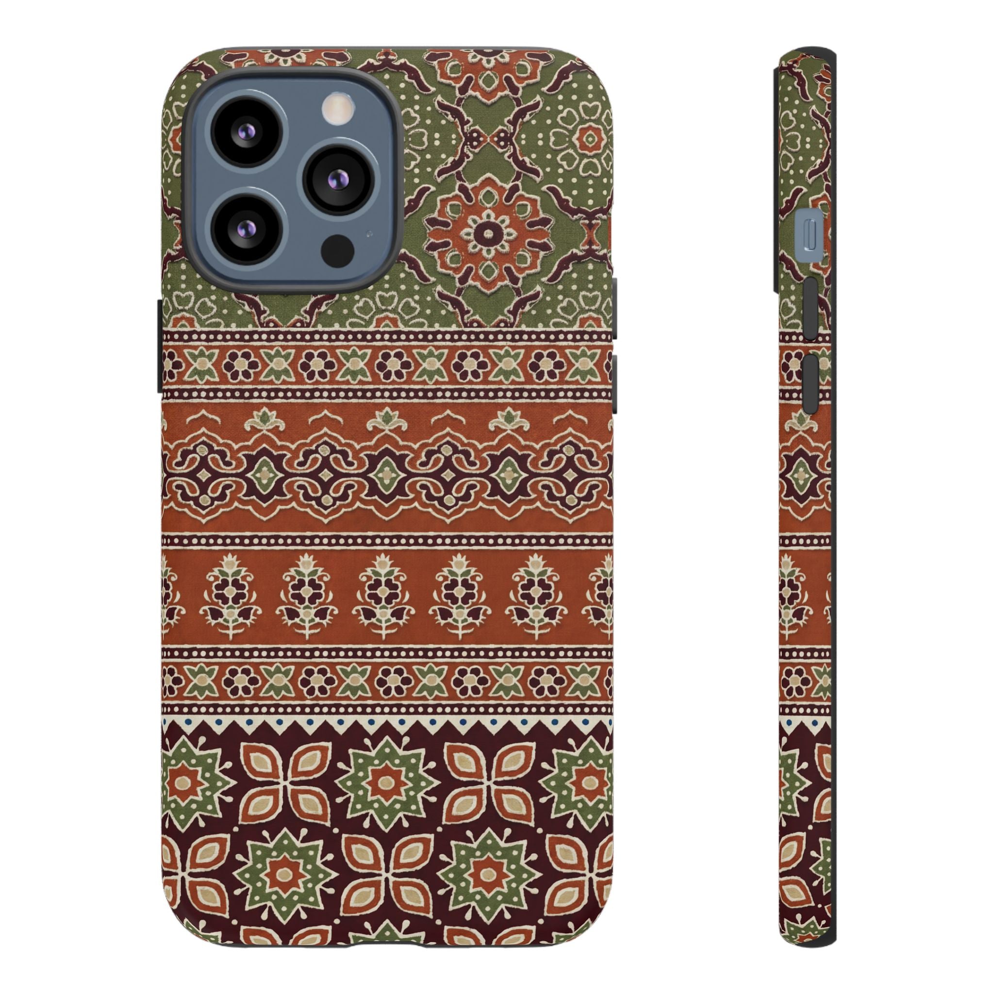 Batik Floral Protective iPhone Case