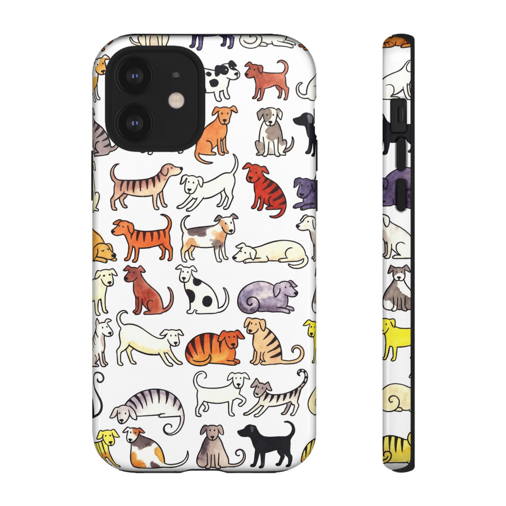 Dog Pattern iPhone Case | Cute Colourful Dogs