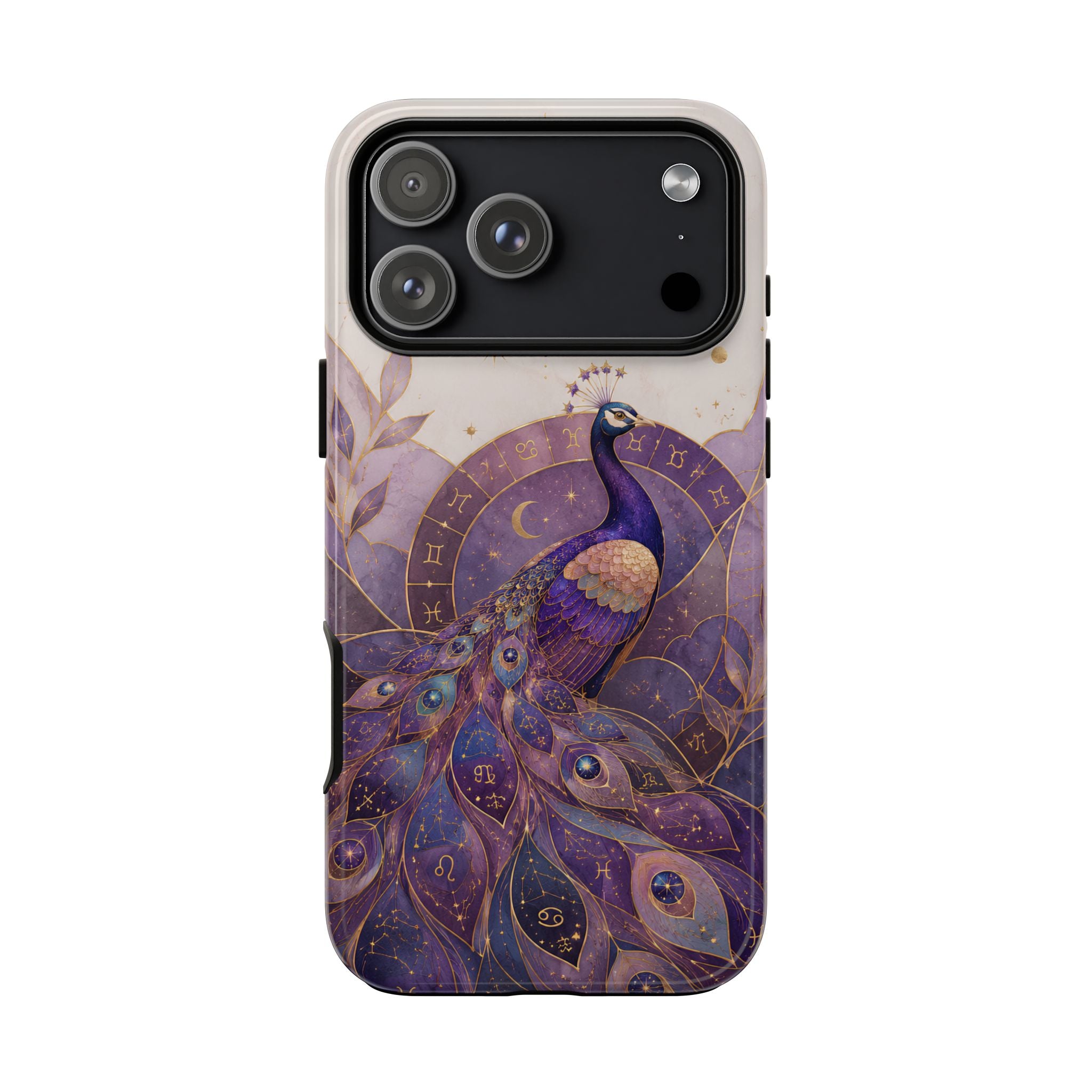 Purple Peacock iPhone Case | Celestial Peacock iPhone Case