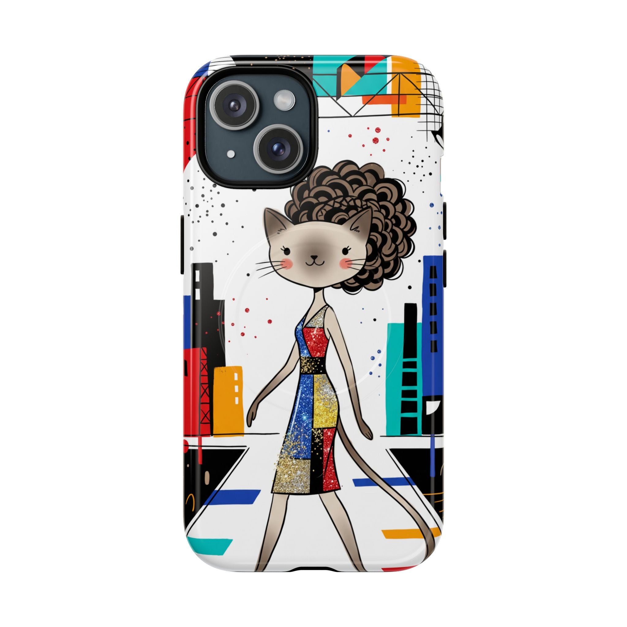 Catwalk City MagSafe iPhone Case | Cute Fashion Cat