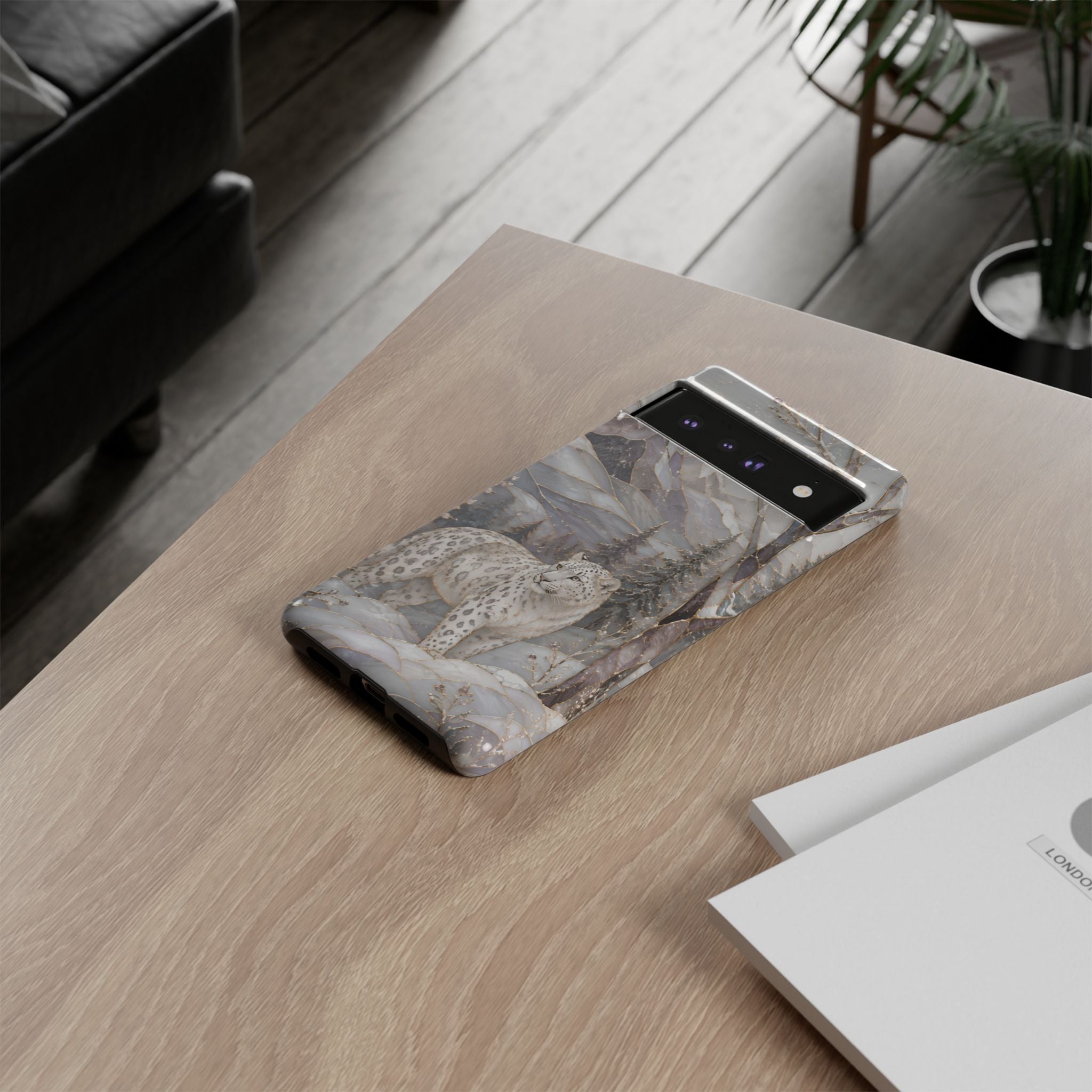 Snow Leopard Google Pixel Phone Case | Winter Wildlife iPhone Case
