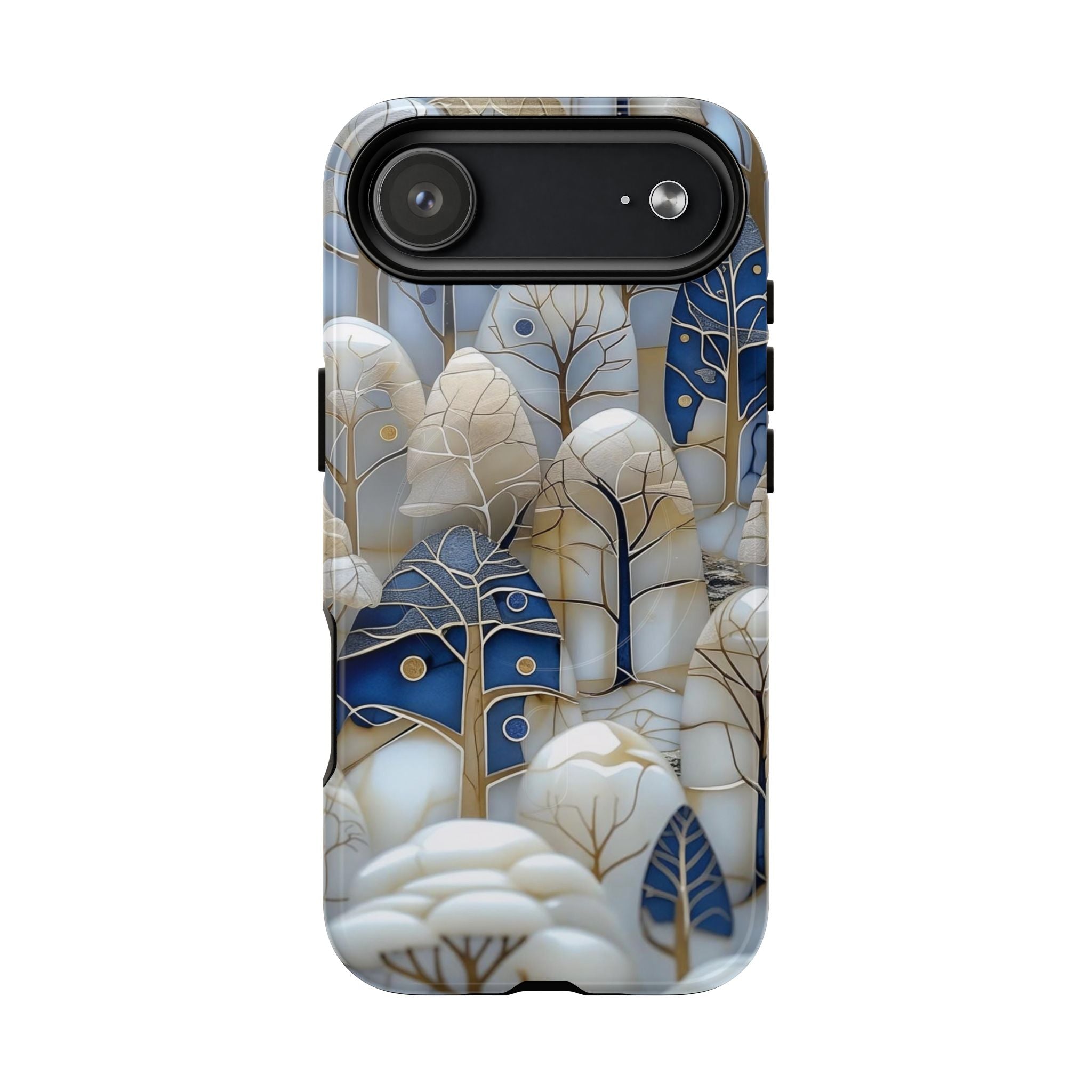 Blue Gold Forest Art MagSafe Case