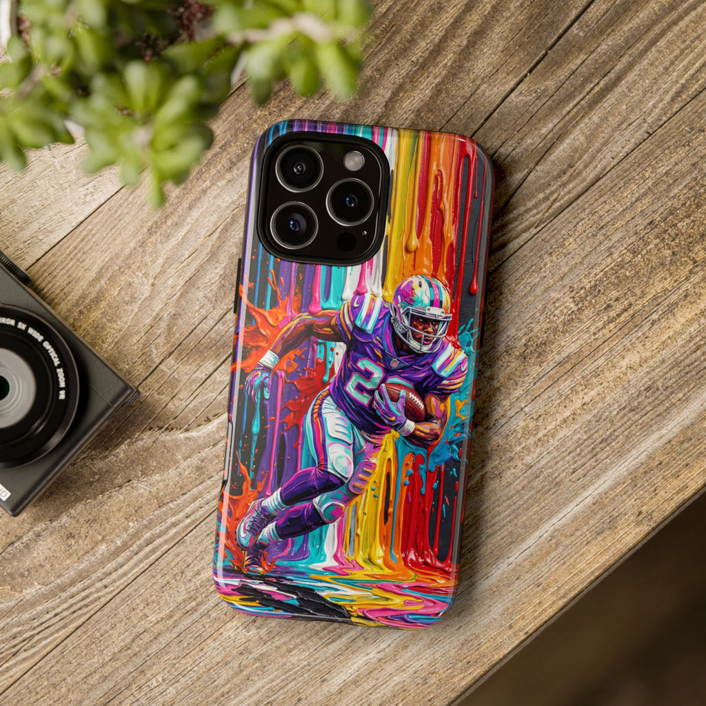 Vibrant American Football Runner iPhone Case