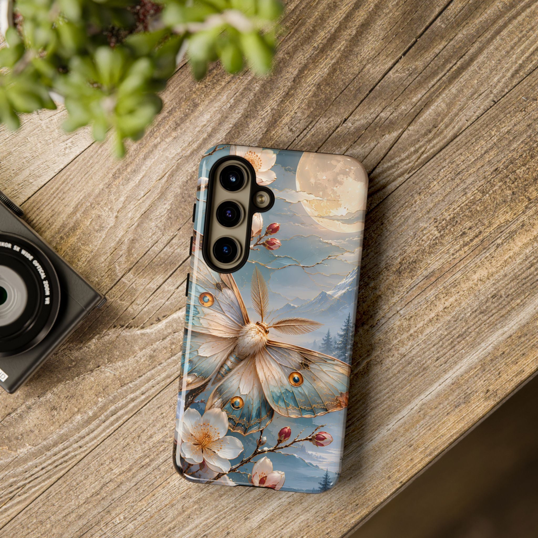 Luna Moth Samsung Galaxy Phone Case | Cherry Blossom Phone Case