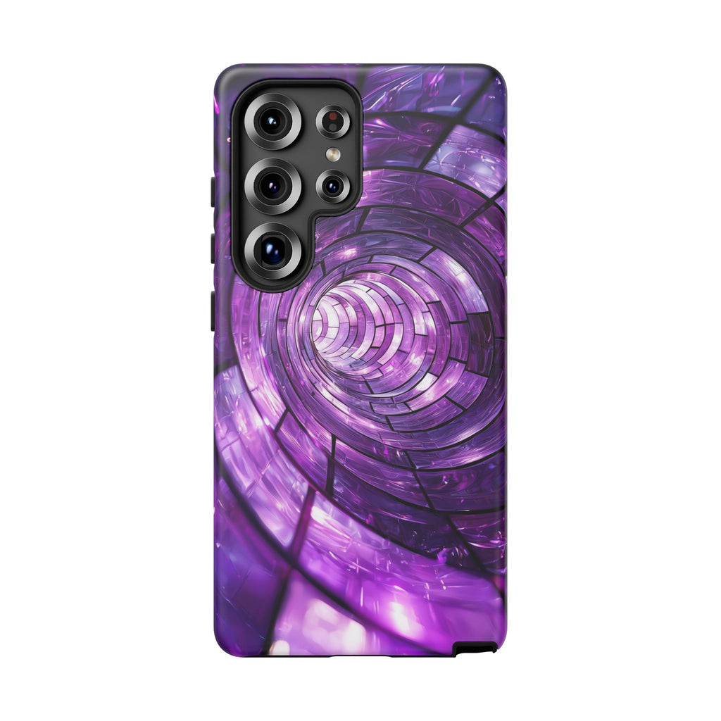 Purple Vortex Tough Samsung Galaxy Case — Abstract Spiral Protective Cover