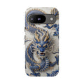 Asian Zodiac Dragon Google Pixel Phone Case | Blue & White Porcelain Luxury Protective Case | Year of the Dragon Gift